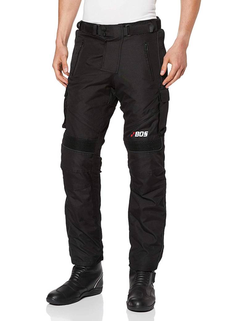 Herren Motorradhose mit Protektoren und Reflektoren – Textil Motorrad Hose für Sommer und Winter – (3XL, Schwarz 6066) von BOSmoto