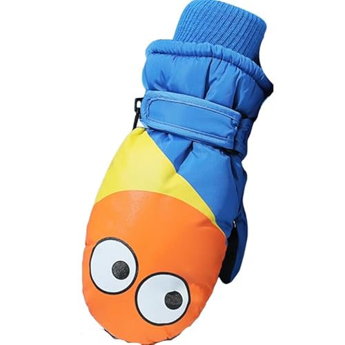 BOTCAM Für Kinder Fäustlinge Fäustlinge Schneehandschuhe Handschuhe Wasser Winter Winter Mädchen Warme Baby Kleinkind Beweis Kinder Handschuhe & Fäustlinge Kinder Handschuhe 4 (Blue, One Size) von BOTCAM