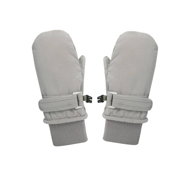 BOTCAM Kinder Säugling Mädchen einfarbig Komfort Fäustlinge Winterhandschuhe Handschuhe Junge 140 (Grey, M) von BOTCAM