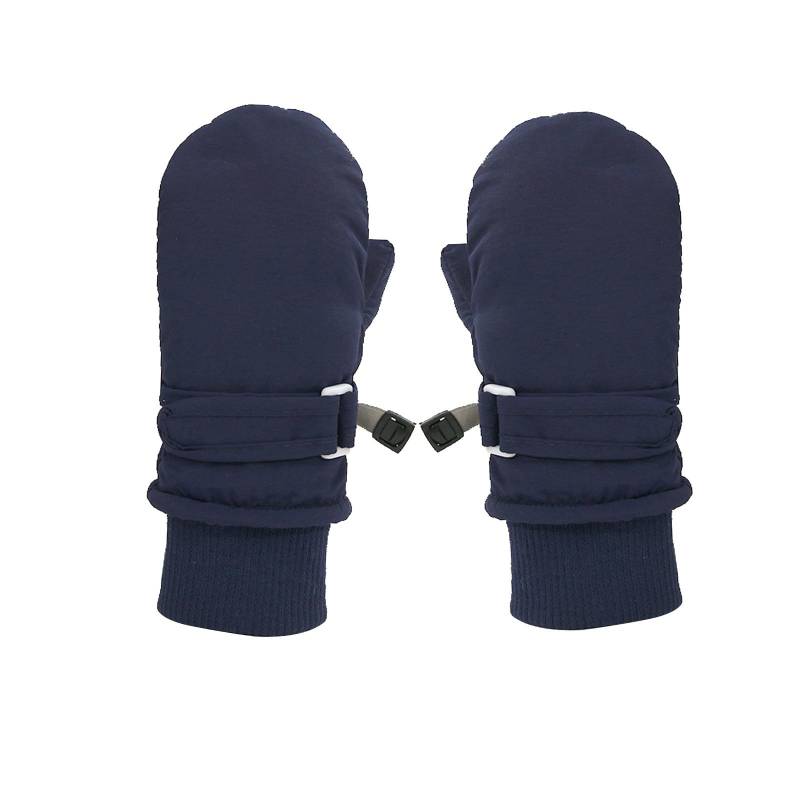 BOTCAM Kinder Säugling Mädchen einfarbig Komfort Fäustlinge Winterhandschuhe Handschuhe Junge 140 (Navy, L) von BOTCAM