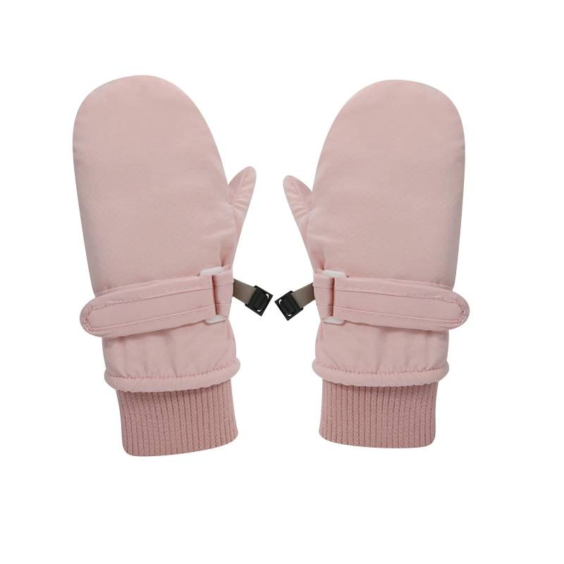 BOTCAM Kinder Säugling Mädchen einfarbig Komfort Fäustlinge Winterhandschuhe Handschuhe Junge 140 (Pink, L) von BOTCAM