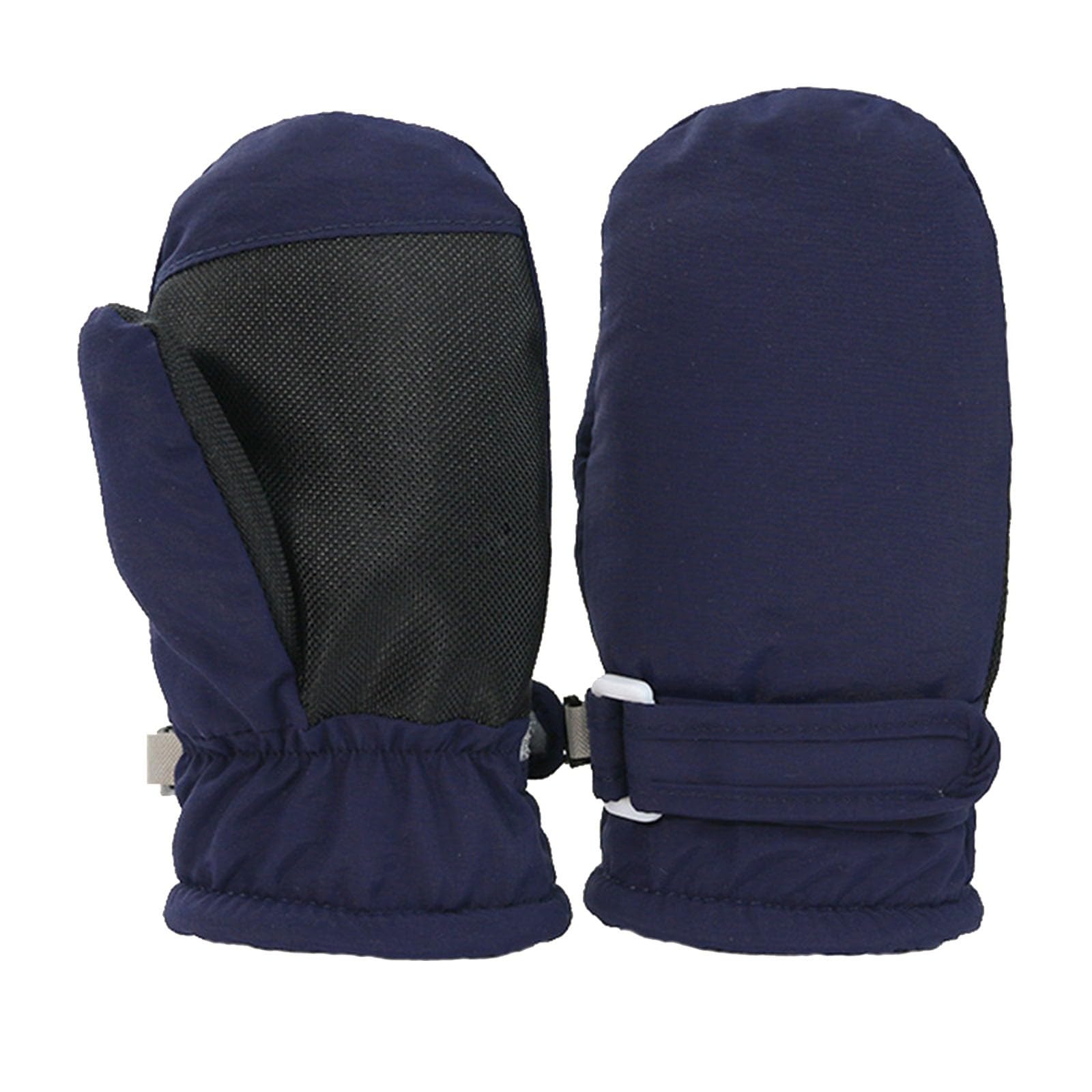 BOTCAM Kinder Säugling Mädchen einfarbig Komfort Fäustlinge Winterhandschuhe Handschuhe Kinder 146 (Navy, L) von BOTCAM