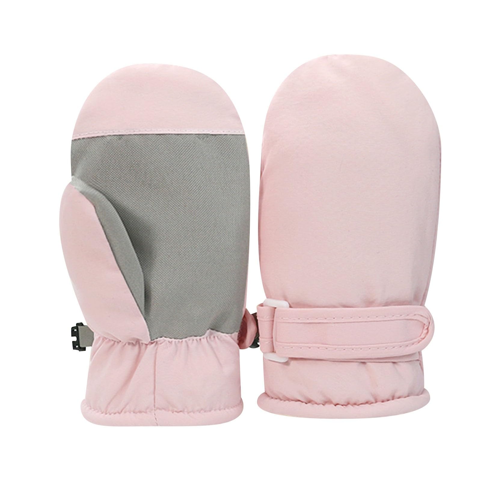 BOTCAM Kinder Säugling Mädchen einfarbig Komfort Fäustlinge Winterhandschuhe Handschuhe Kinder 146 (Pink, L) von BOTCAM