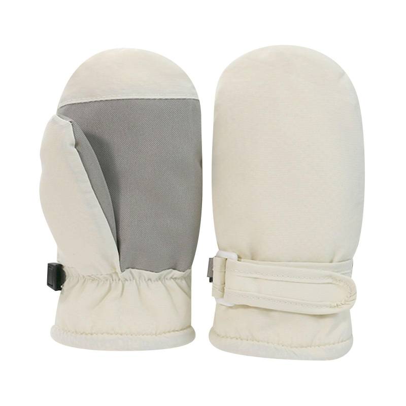 BOTCAM Kinder Säugling Mädchen einfarbig Komfort Fäustlinge Winterhandschuhe Handschuhe Kinder 146 (White, L) von BOTCAM