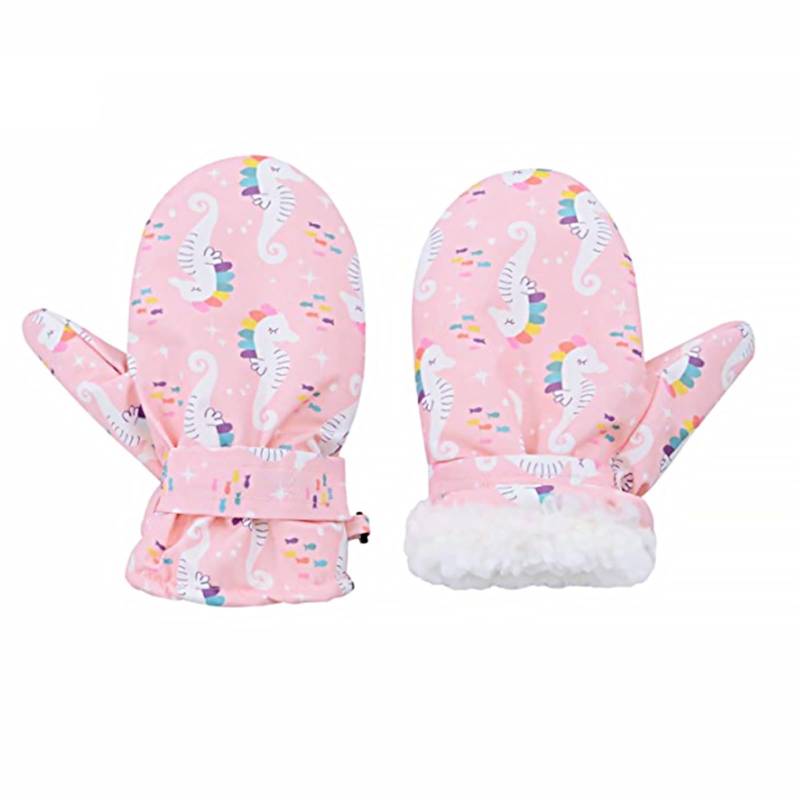 BOTCAM Kleinkind Fäustlinge Winter Wasserdichte Handschuhe Kleinkind Schnee Handschuhe Für Kinder Baby Winter Fäustlinge Für Mädchen Fahrrad Handschuhe Freizeit Kinder (Pink, 6-24 Months) von BOTCAM