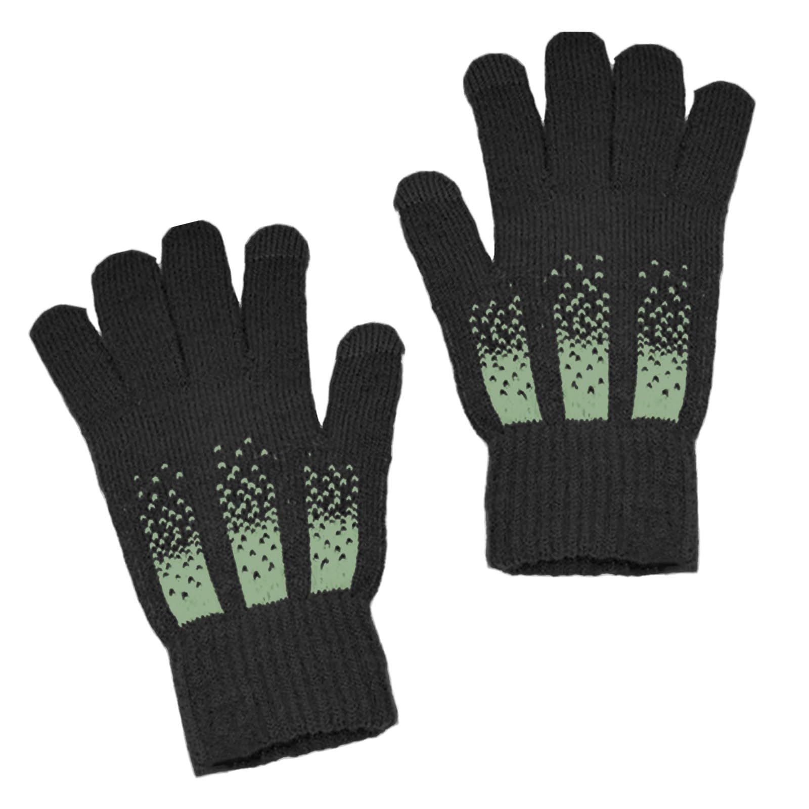 BOTCAM USB Adjustable Temperature Heating Gloves Heating Winter Outdoor Sports Gloves Screen Removable And Washable Handschuhe Blau Damen Karneval (Green, A) von BOTCAM