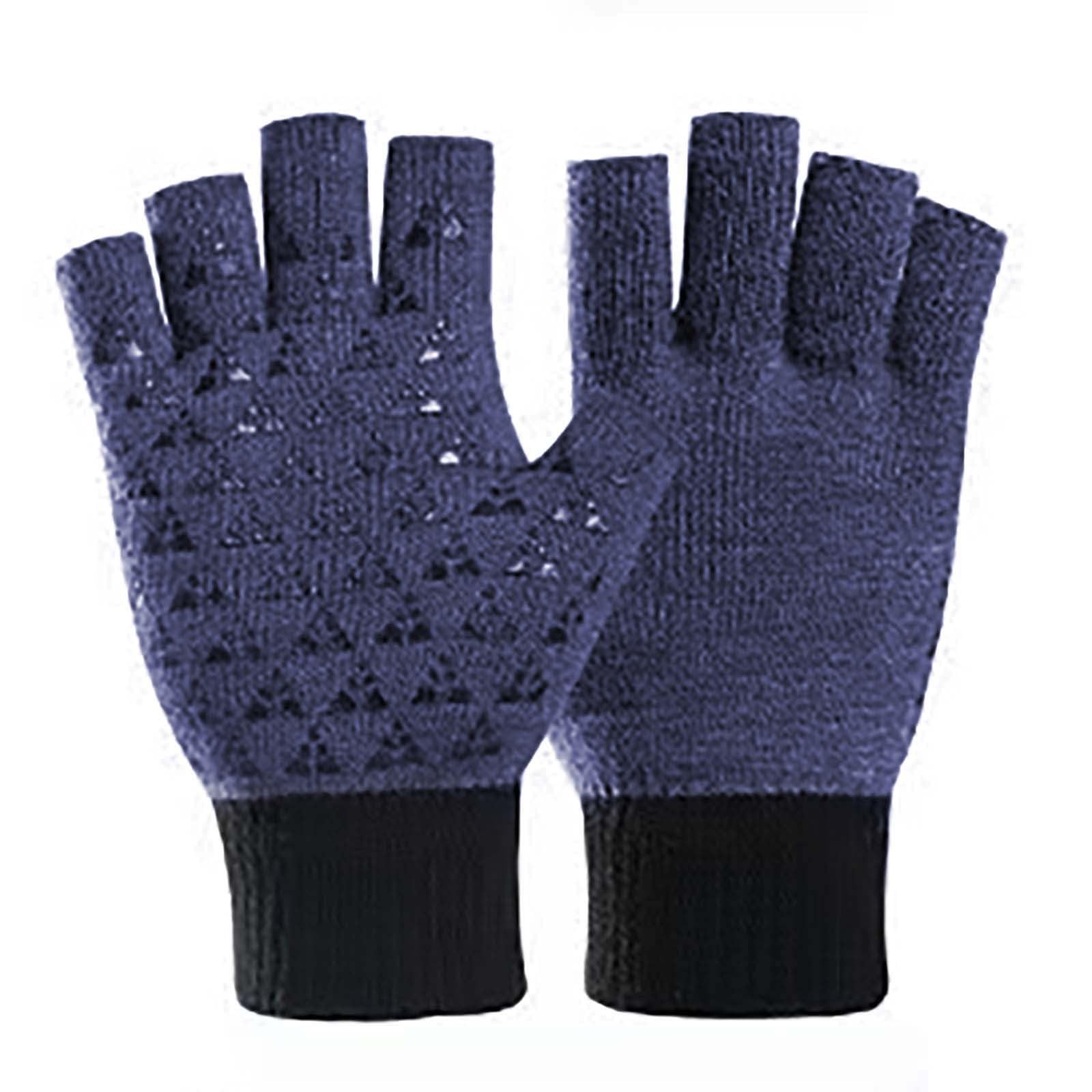 BOTCAM Winter USB Heated Warm Gloves Heated Hand Warm Hiking Driving Running Cycling Stulpen Damen Arm Kurz (Navy, One Size) von BOTCAM