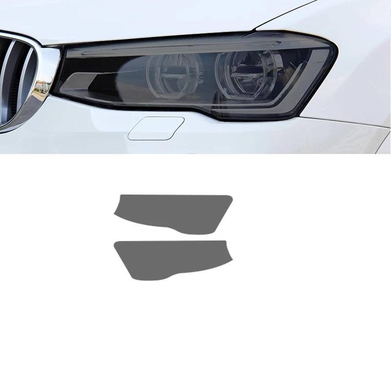 2 Stück Auto Scheinwerfer Tönung Schwarz Schutzfolie Vinyl Schutz Transparent TPU Aufkleber, Für BMW X4 G02 F26 M 2020, Automobil Scheinwerfer Film Zubehör von BOVROTIN