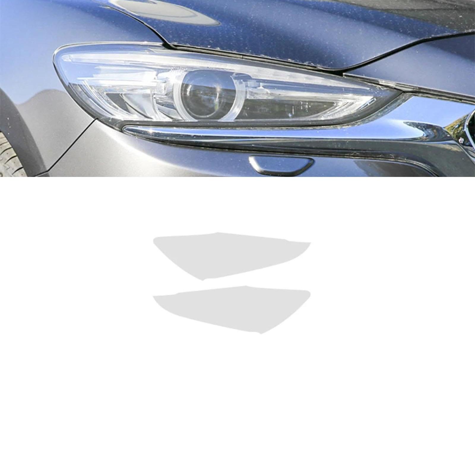 2 Stück Auto Scheinwerfer Tönung Schwarz Schutzfolie Vinyl Schutz Transparent TPU Aufkleber, Für Mazda 6 Atenza 2019 2020, Auto Scheinwerfer Film Zubehör von BOVROTIN