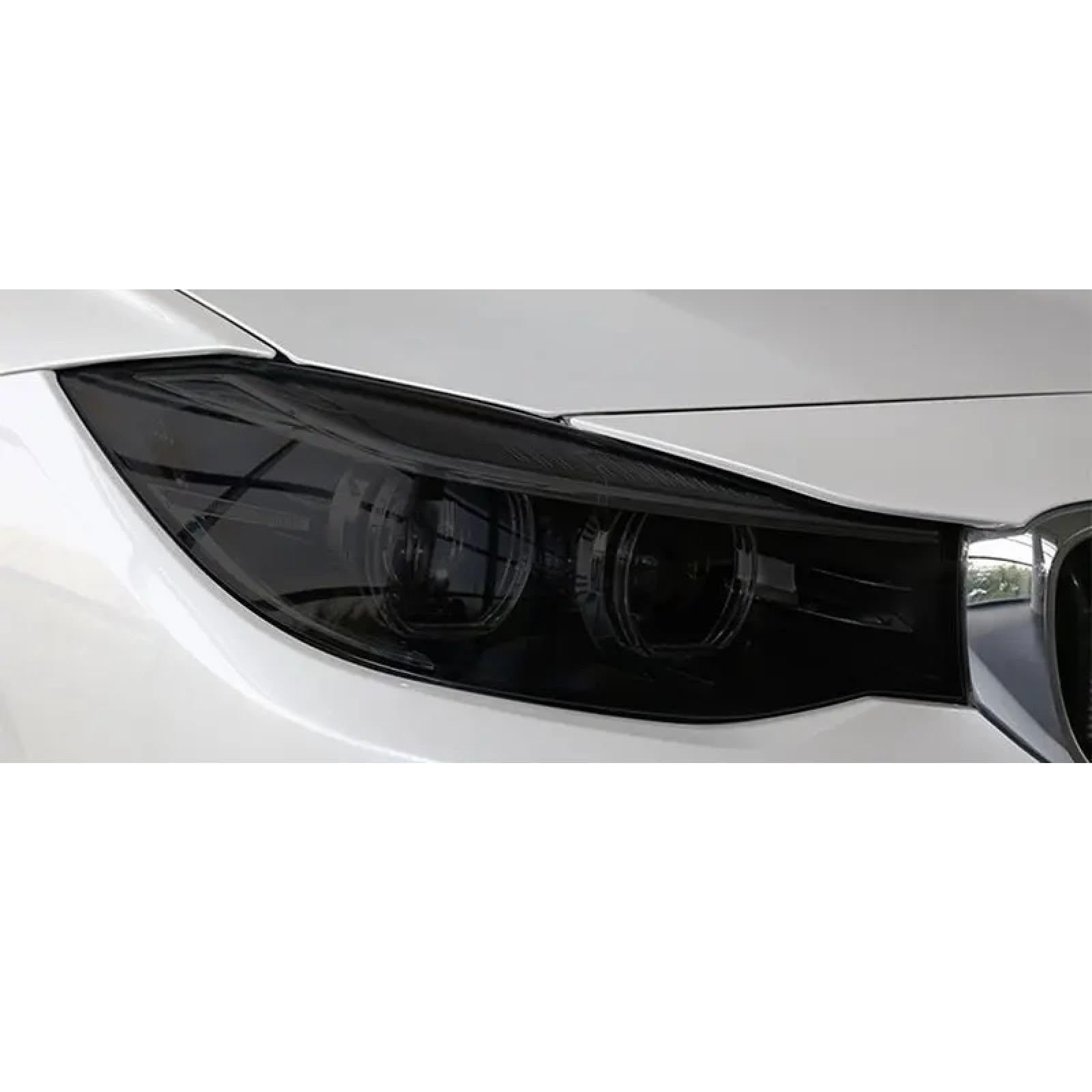 2 x Auto Scheinwerfer Tönung Schwarz Schutzfolie Schutz Transparent TPU Aufkleber, für BMW 3er G20 G21 F30 F31 F34, Auto Scheinwerfer Film Zubehör von BOVROTIN