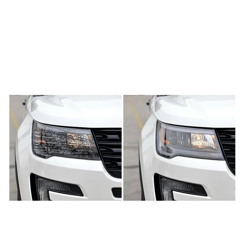 Auto Frontlicht Transparent TPU Aufkleber Scheinwerfer Schutzfolie, Für Focus Explorer Mustang Mondeo Ranger F150 Edge, Auto Scheinwerfer Film Zubehör von BOVROTIN