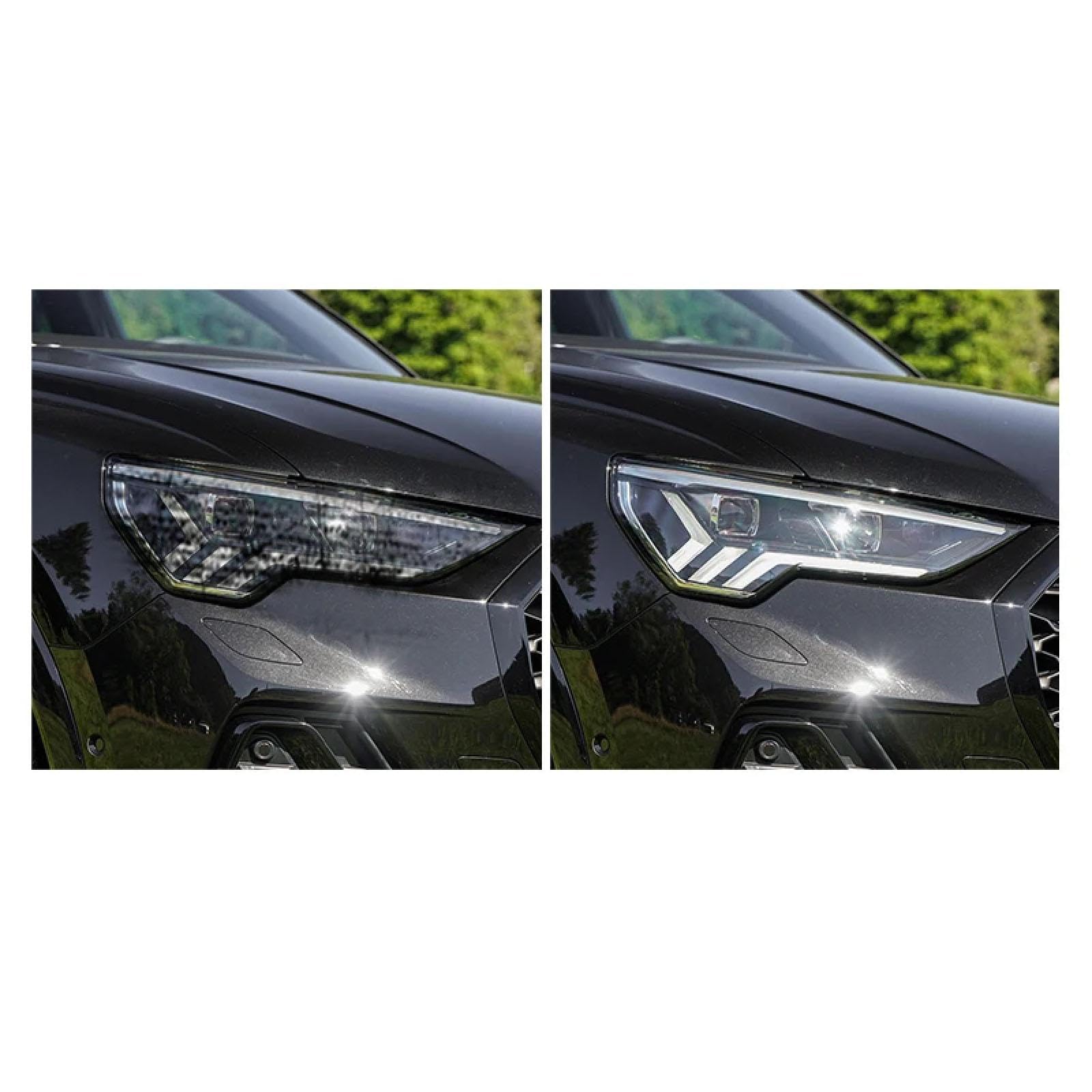 Auto Scheinwerfer Schutzfolie Frontlicht Transparent TPU Aufkleber, Für au = di Q2 Q3 Q5 Q7 4M Q8 SQ2 SQ5 SQ8 RSQ3 RSQ8, Autoscheinwerfer Film Zubehör von BOVROTIN