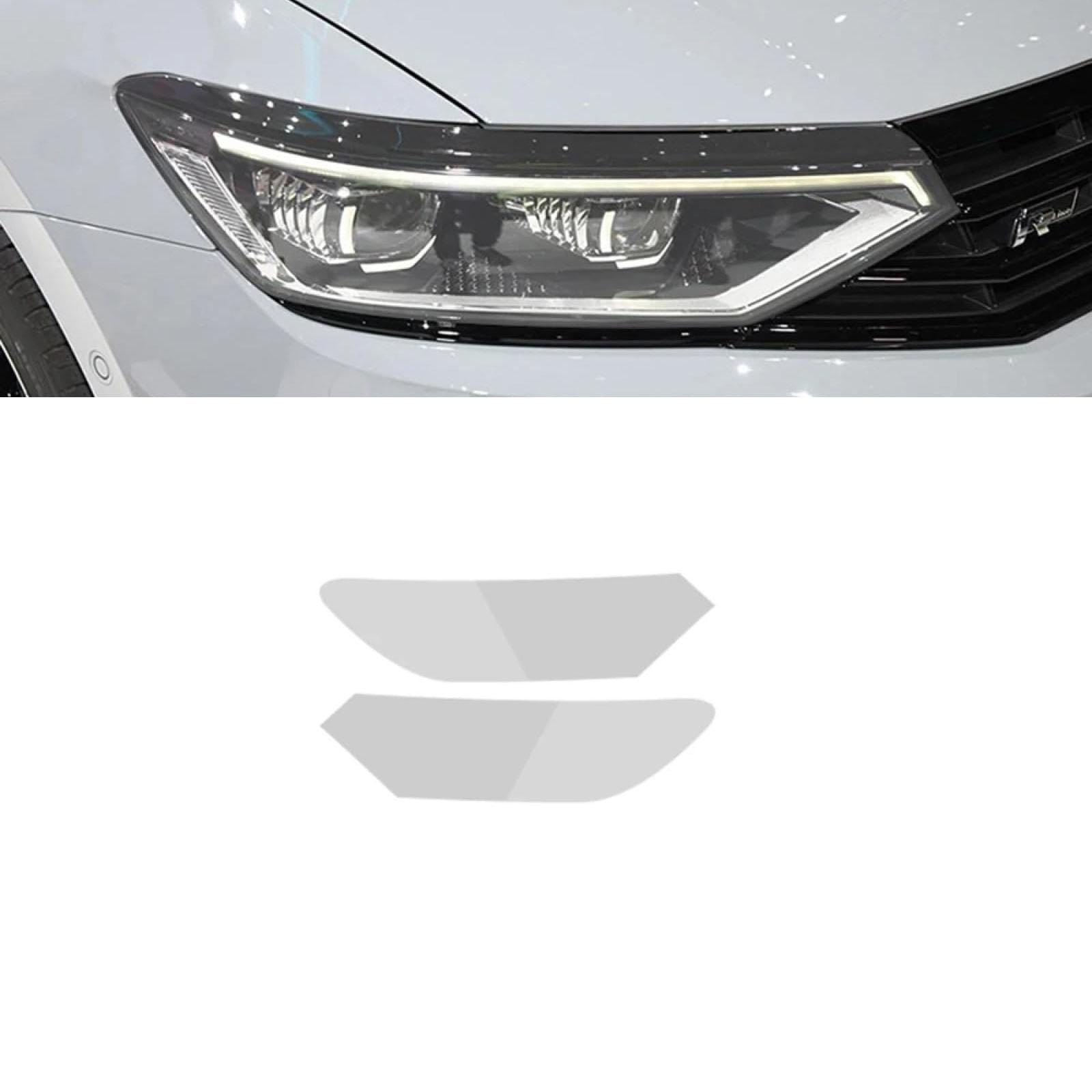 Auto Scheinwerfer Tönung Schwarz Schutzfolie Rücklicht Transparent TPU Aufkleber, Für VW Passat B8 2015-2020 Nms, Auto Scheinwerfer Film Zubehör von BOVROTIN