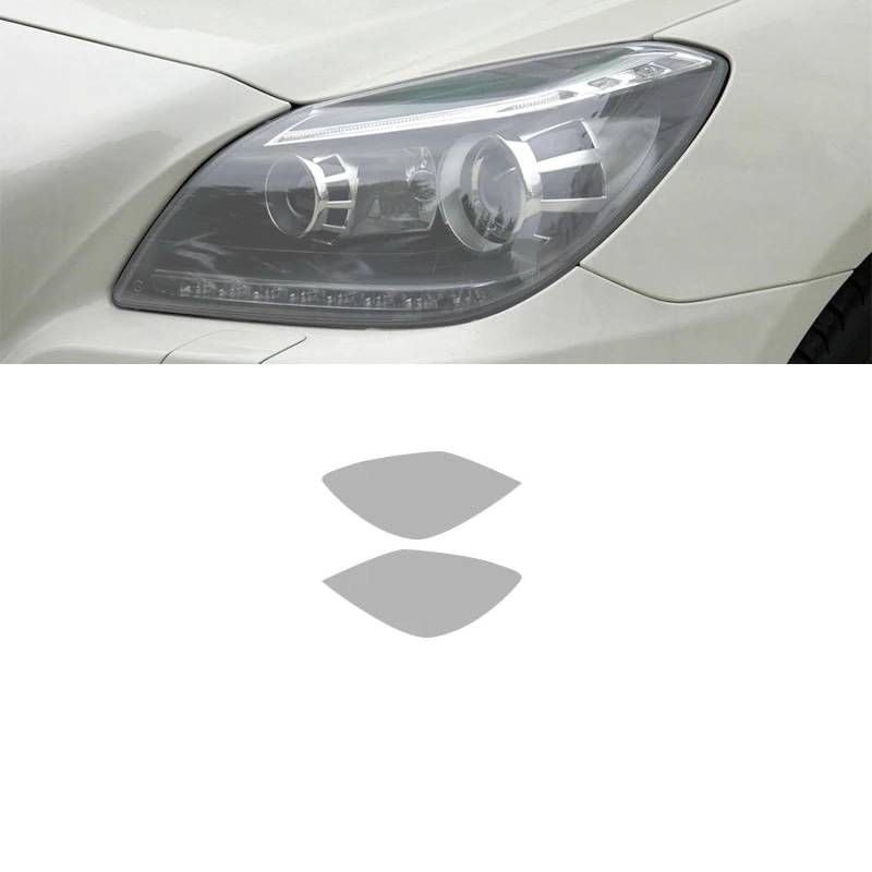 Auto Scheinwerfer Tönung Schwarz Schutzfolie Transparent TPU Aufkleber, Für Mercedes Benz SLK Klasse R172 AMG 2011-2015, Auto Scheinwerfer Film Zubehör von BOVROTIN