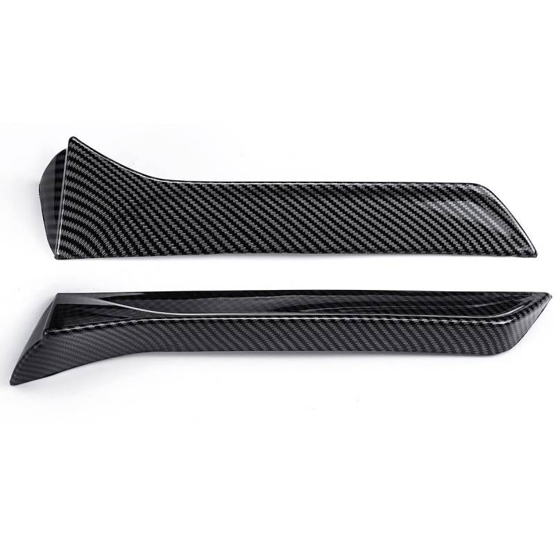 Front- und Heck Kotflügel Set 2 Teile/Satz Hinten Fenster Deflektor Spoiler Seite Splitter Flügel Abdeckung Aufkleber Für Sitz Für Leon 5F FR MK3 MK 3,5 2013-2021 Auto Zubehör(Carbon Fiber Look) von BOYDREAM