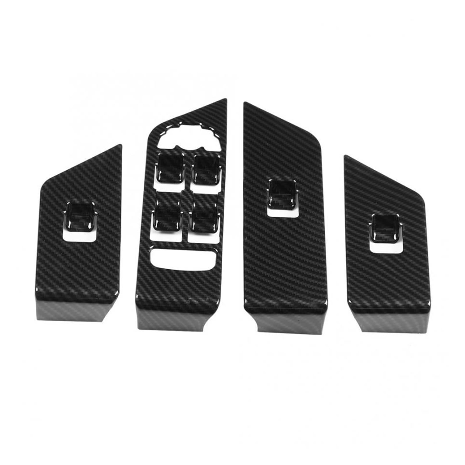 Schalter für elektrische Fensterheber 4Pcs Fenster Lift-Taste Abdeckung Trim Rahmen ABS Carbon Look Auto Zubehör Für Range Für Evoque 2012-2017 von BOYDREAM