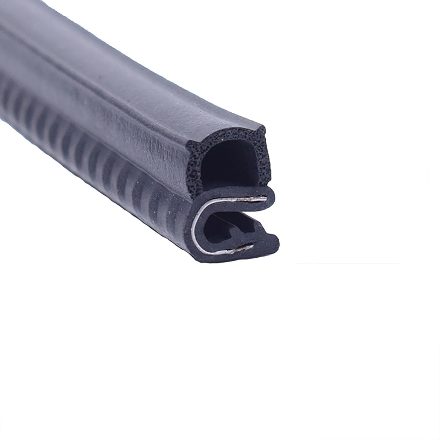 U-Shape Trim Seal Strip Kantenschutz, U-Gummidichtungsstreifen, schwarz, 3,28 Fuß, mit seitlichen Noppen, wetterfest, langlebig, for Türen, Fenster und mehr, einfache Installation, ideal(14mm x 12mm) von BPABDEITR