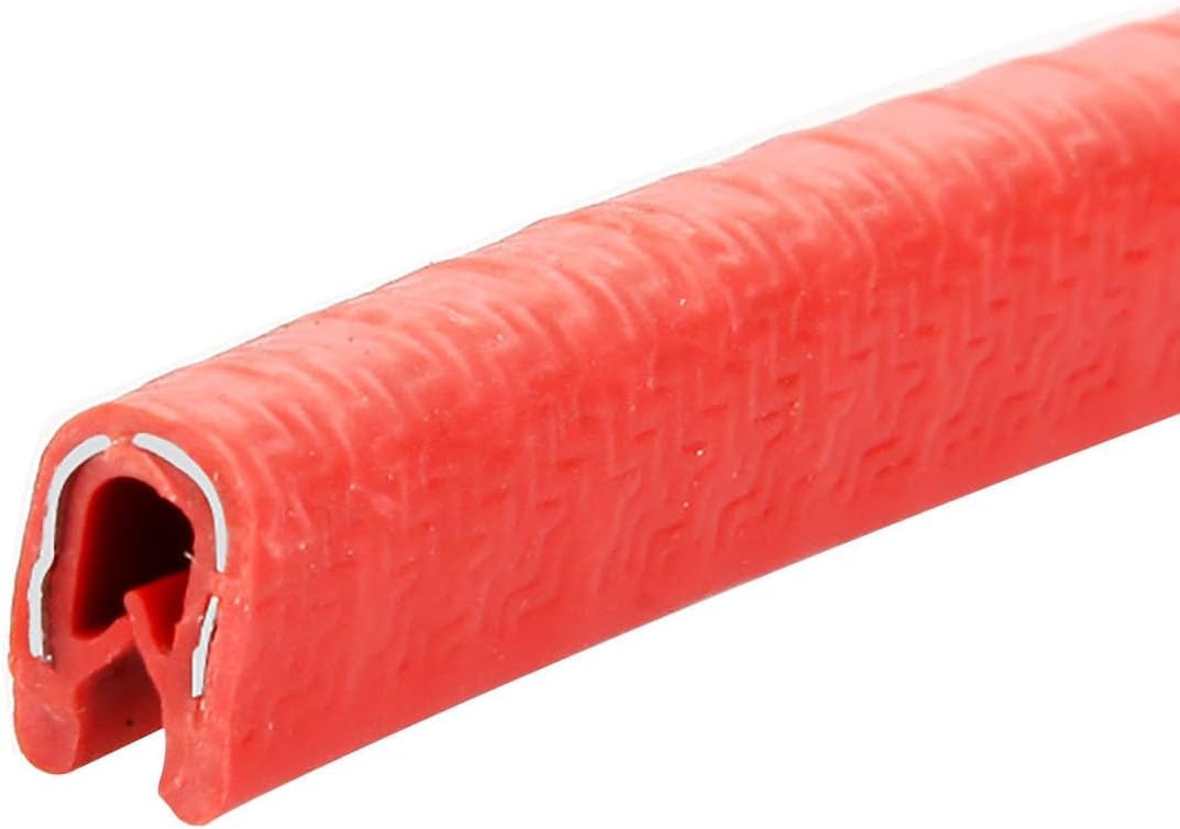 U-Shape Trim Seal Strip Kantenschutz, U-Gummikanal-Kantenverkleidung, 3,28 Fuß, Gummikantenverkleidung, Wetterschutz, Metallkantenschutz, Türkantenschutz-Dichtungsstreifen(Rosso,8mm x 6mm) von BPABDEITR