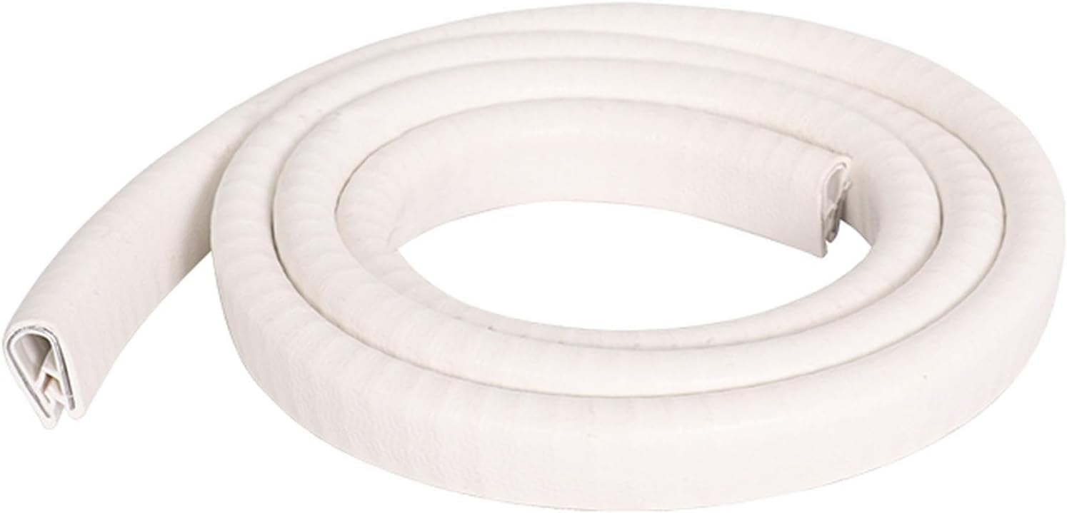 U-Shape Trim Seal Strip Kantenschutz, U-Kanal-Dichtungsstreifen, 3,28 Fuß Autotürkantendichtung mit Stahl, U-förmiger Gummirand-Dichtungsstreifen, Autotürkantenschutz(White,10mm x 7mm) von BPABDEITR