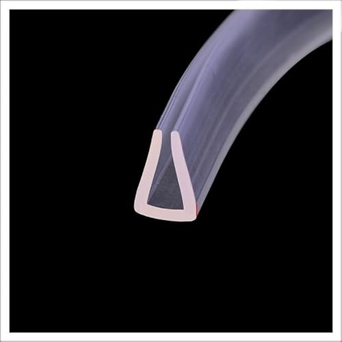 U-Shape Trim Seal Strip Kantenschutz, U-Kanal-Kantenverkleidung, transparenter Gummi-Dichtungsstreifen, 2 m, Wetterschutz, Autotür-Kantendichtung for die Schalldämmung von Fenstern/Türen(27mm x 14mm) von BPABDEITR