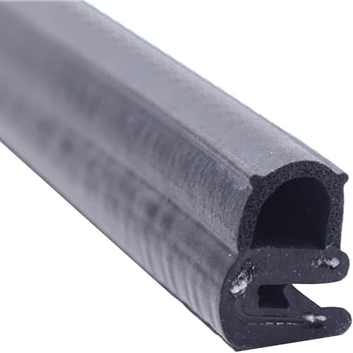 U-Shape Trim Seal Strip Kantenschutz, U-förmige seitliche Noppengummidichtung, 3,28 Fuß, schwarz, wetterfest und langlebig, einfache Installation, ideal for Türen, Fenster und mehr(15mm x 12mm) von BPABDEITR