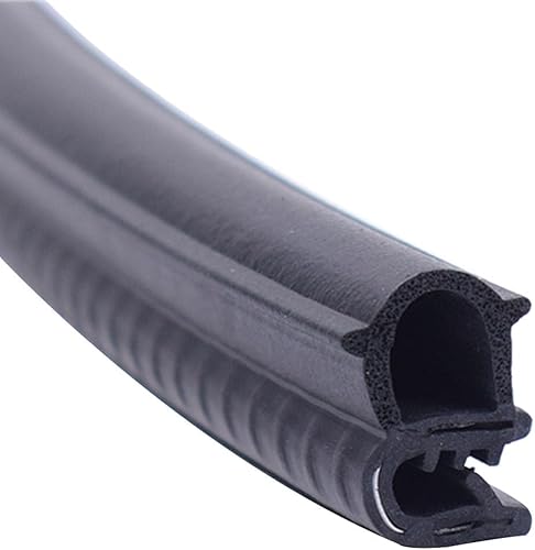 U-Shape Trim Seal Strip Kantenschutz, U-förmige seitliche Noppengummidichtung, 3,28 Fuß, schwarz, wetterfest und langlebig, einfache Installation, ideal for Türen, Fenster und mehr(20mm x 13mm) von BPABDEITR