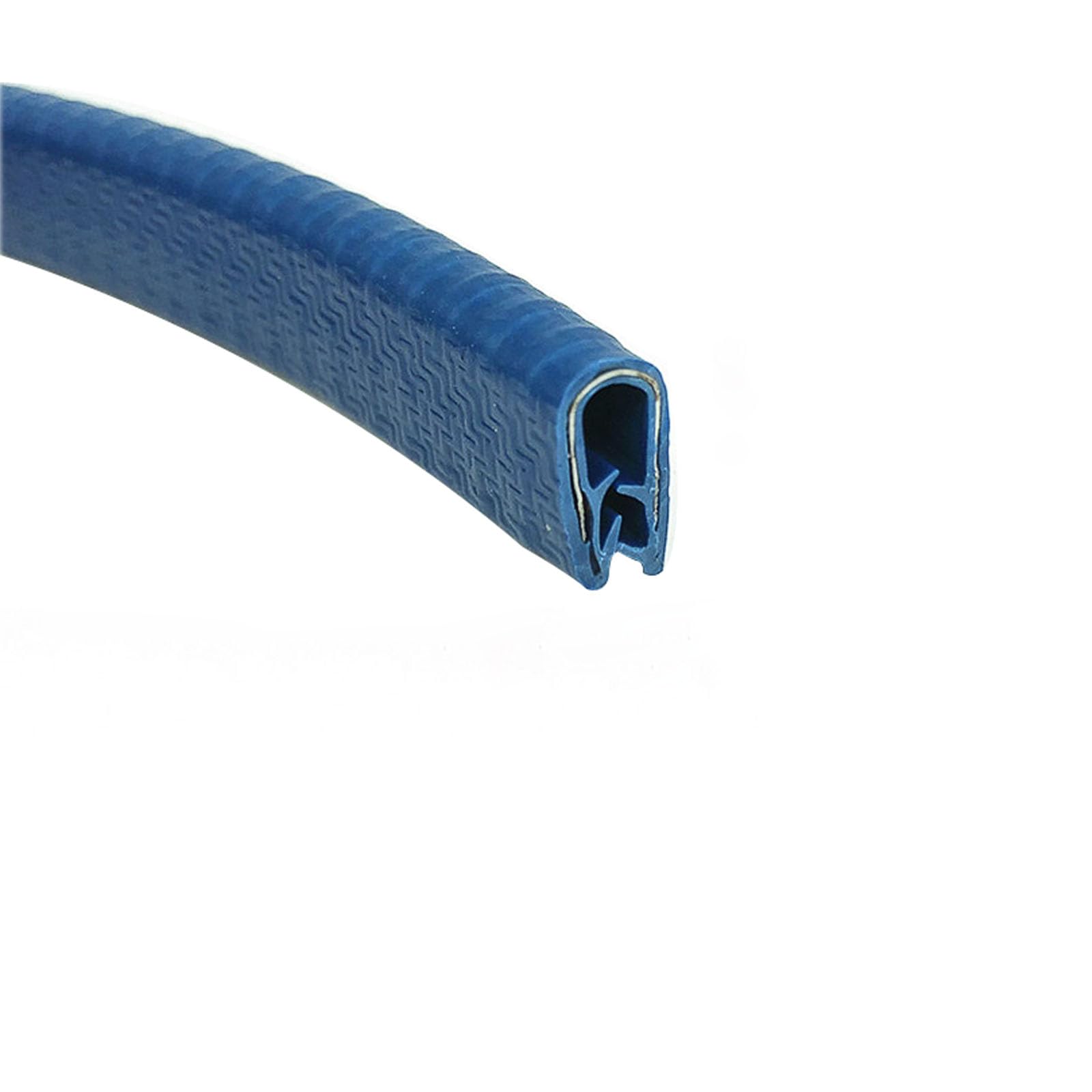 U-Shape Trim Seal Strip Kantenschutz, U-förmiger Premium-Gummidichtungsstreifen, 3,28 Fuß, mit Metallpassung, wetterfeste und flexible Tür- und Fensterdichtung zur Geräuschreduzierung(Blu,13mm x 7mm) von BPABDEITR