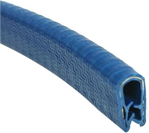 U-Shape Trim Seal Strip Kantenschutz, U-förmiger Premium-Gummidichtungsstreifen, 3,28 Fuß, mit Metallpassung, wetterfeste und flexible Tür- und Fensterdichtung zur Geräuschreduzierung(Blu,15mm x 8mm) von BPABDEITR