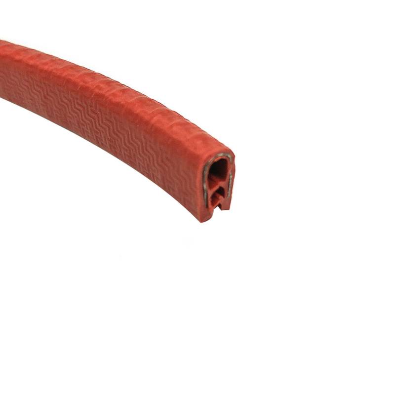 U-Shape Trim Seal Strip Kantenschutz, U-förmiger Premium-Gummidichtungsstreifen, 3,28 Fuß, mit Metallpassung, wetterfeste und flexible Tür- und Fensterdichtung zur Geräuschreduzierung(Rosso,10mm x 7mm von BPABDEITR