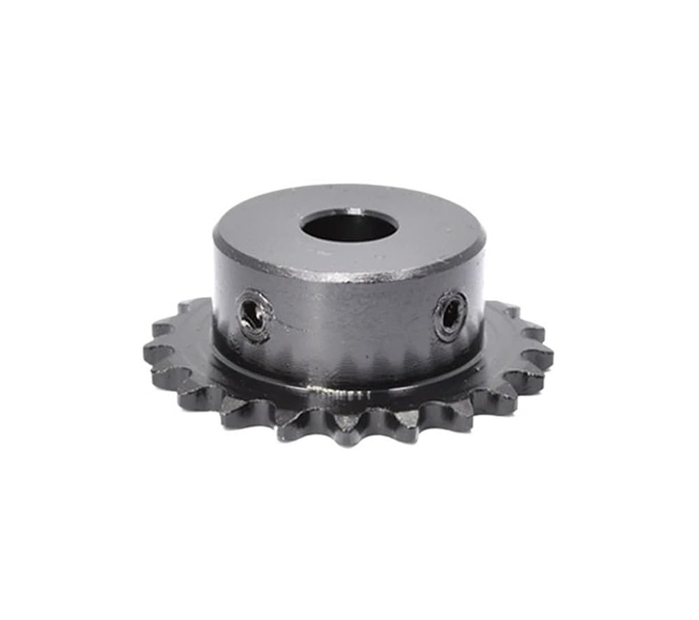 BPBZUTUMDZ 1 STÜCKE 20T-30T 04C Kettenrad Bohrung 6mm-16mm Industrielles Kettenrad Motor Kettenantrieb Kettenrad Zahnteilung 6,35mm 45# Stahl(12mm,22 Teeth) von BPBZUTUMDZ