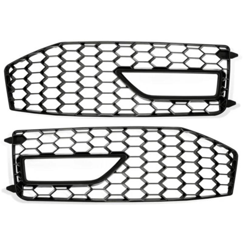 BRACES Auto Front Stoßstange Nebel Licht Gitter Waben Grille Fit for Audi A4 B8.5 RS4 S-linie 2013 2014 2015 2016 8K0807681L 8K0807682M Auto-Frontstoßstange, Nebelscheinwerfer-Kühlergril von BRACES