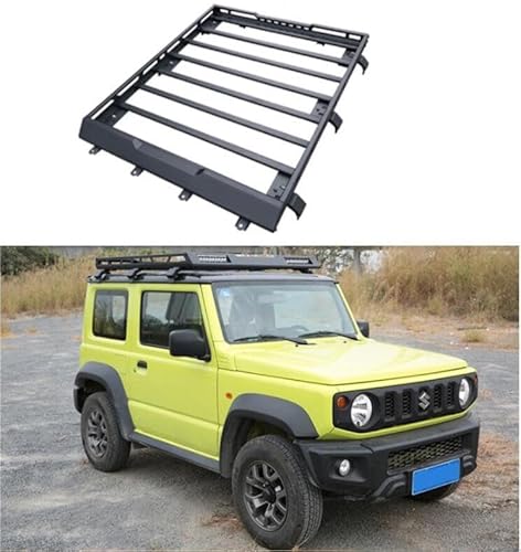 Auto Dach Gestell Wohnung Reisen Rahmen, Aluminiumlegierung Dach Gestell, Gepäck Ladung Träger, Auf dem Dach Gepäck Halter, Korb Tablett, Für Suzuki Jimny JB64 JB74 2019–2023,NO Light von BRALEM