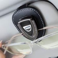 Auto Sonnenbrille Halter Für Dacia Jogger Duster Spring Sandero Logan Lodgy Dokker Bigster, Multifunktional Mode Gläser Fahrkarte Clip, Sonnenblende Zubehör von BRALEM