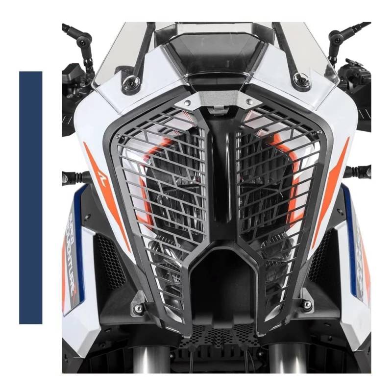 BRALEM Motorrad Vorderseite Scheinwerfer Grill Bewachen Für KTM 1290 Super Adventure ADV S R 2021 2022, Lampe Schutz Abdeckung, Dekorativ Zubehör von BRALEM