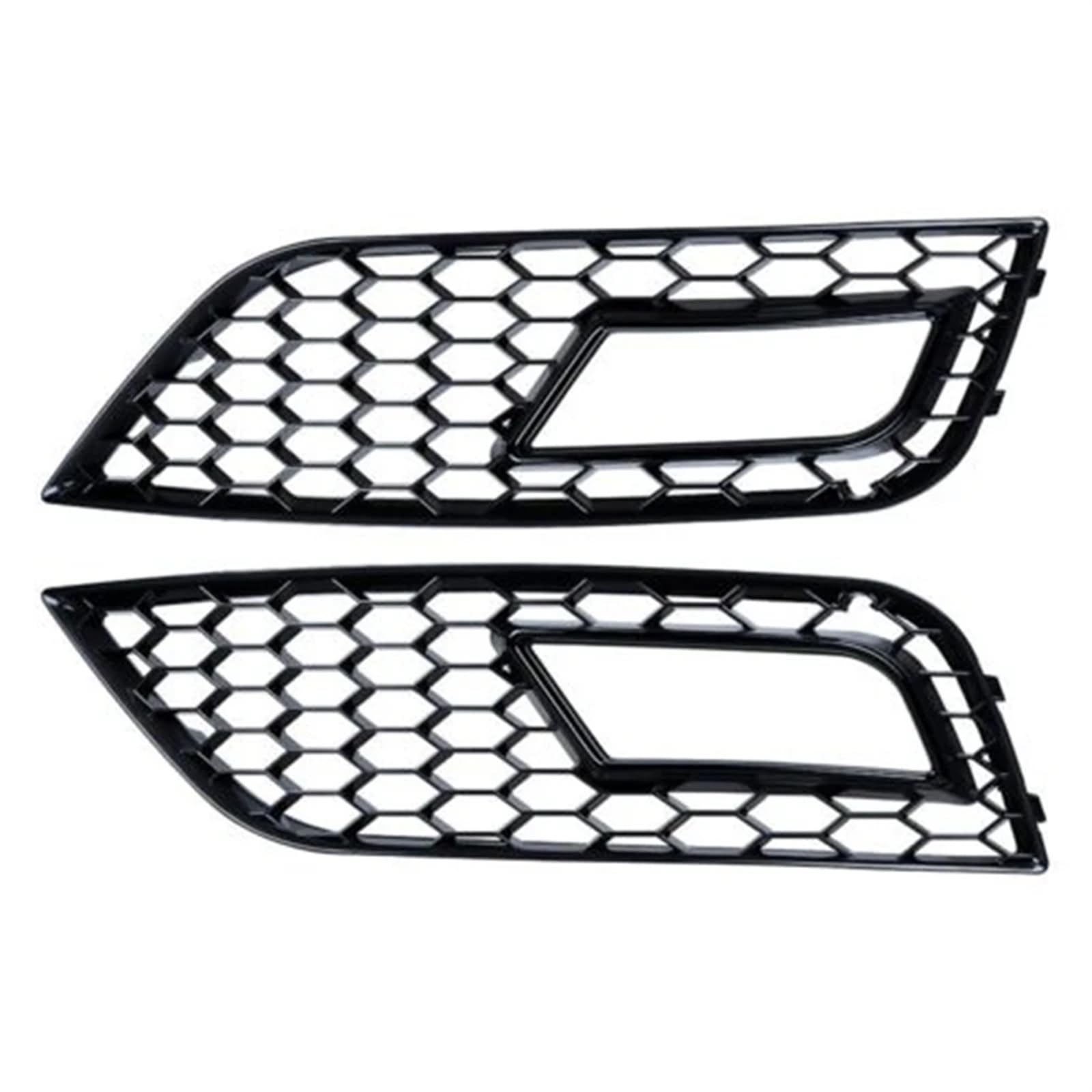 2Pcs Front Bumper Fog Light Grill Trim Covers Honeycomb RS4 Style Auto Part Compatible For Audi A4 B8.5 Facelift Models 2013-2016(Gloss Black) von BRANISLVV