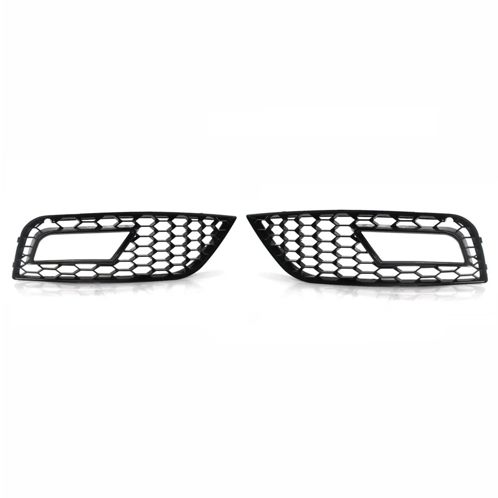 A Pair Gloss Silver Car Front Bumper Fog Light Grill Grilles Fog Lamp Grill Compatible For Audi A4 B8.5 Standard Edition 2013-2016(Bright black) von BRANISLVV