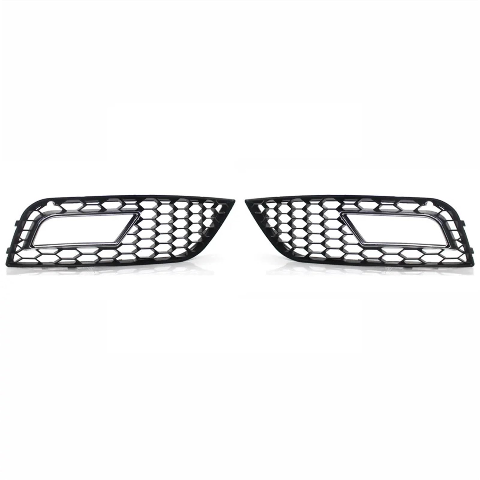 A Pair Gloss Silver Car Front Bumper Fog Light Grill Grilles Fog Lamp Grill Compatible For Audi A4 B8.5 Standard Edition 2013-2016(Chrome) von BRANISLVV