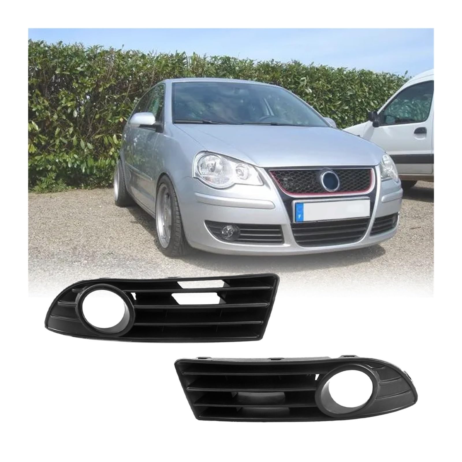 BRANISLVV Front Fog Light Grille Cover Trim Car Front Fog Lamp Grille Cover Decoration Compatible For Polo 2005-2009(Left) von BRANISLVV