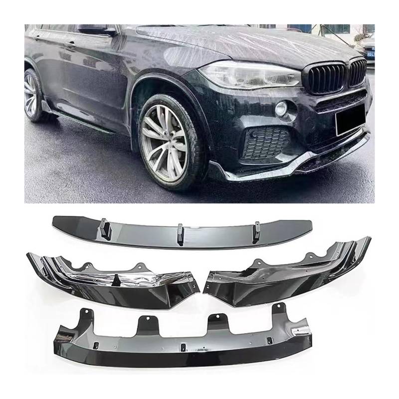 Car Front Bumper Spoiler Lip Lower Guard Blade Splitter Board MP Style Compatible for BMW X5 F15 M Sport 2014 2018 von BRANISLVV