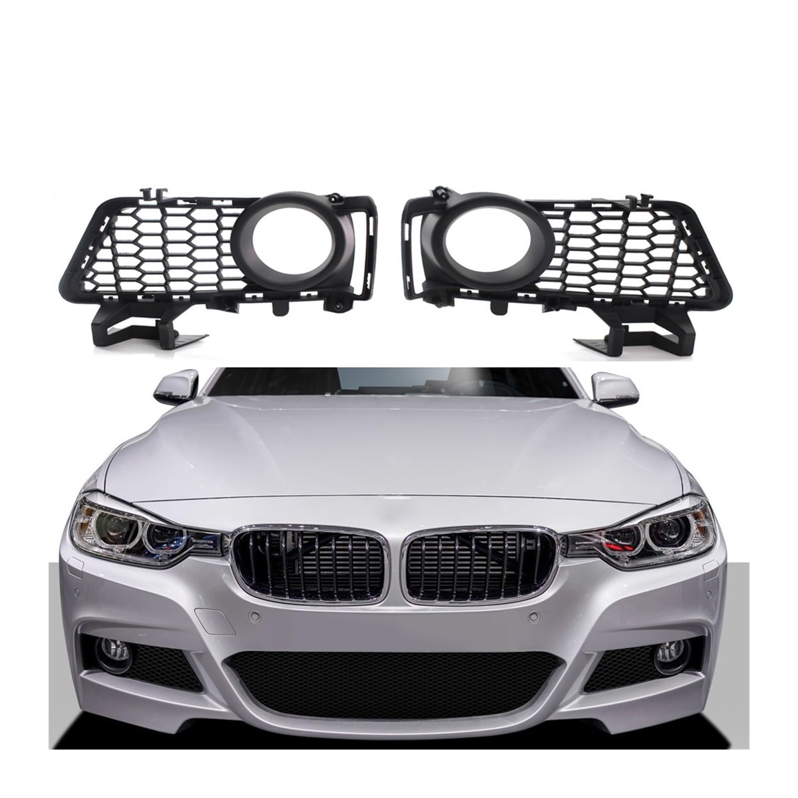 Front Bumper Lower Fog Light Grille Compatible For 3 Series F30 F31 LCI M-Sport 2011-2017(Left) von BRANISLVV