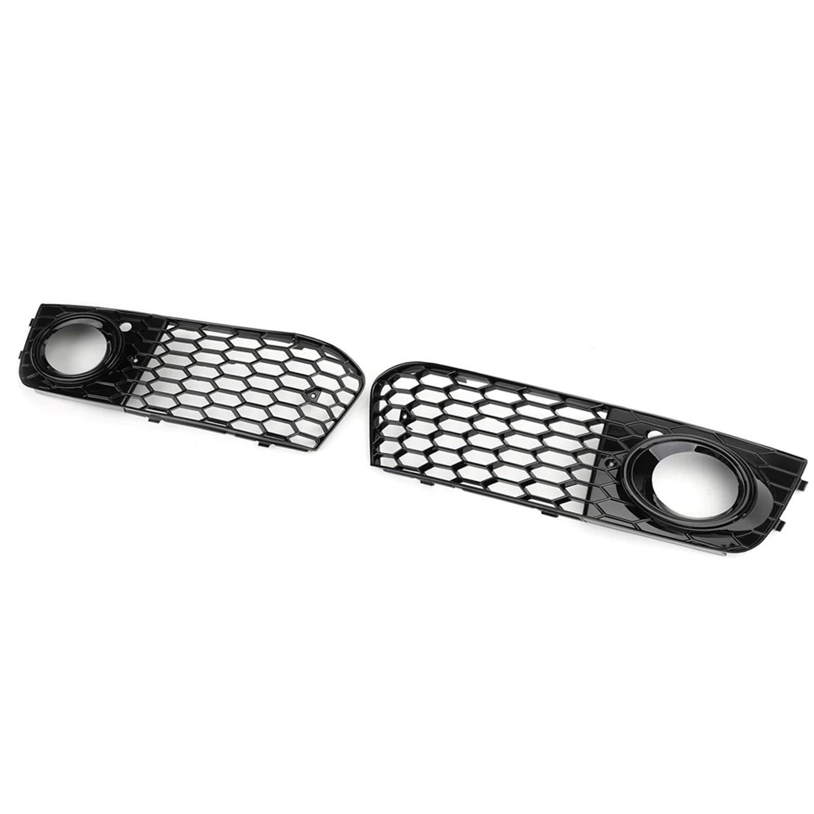 Pair A4 B8 Car Front Bumper Fog Light Grille Grill Cover Trim Compatible For Audi A4 B8 STANDARD Bumper 2009-2011(Gloss Black) von BRANISLVV