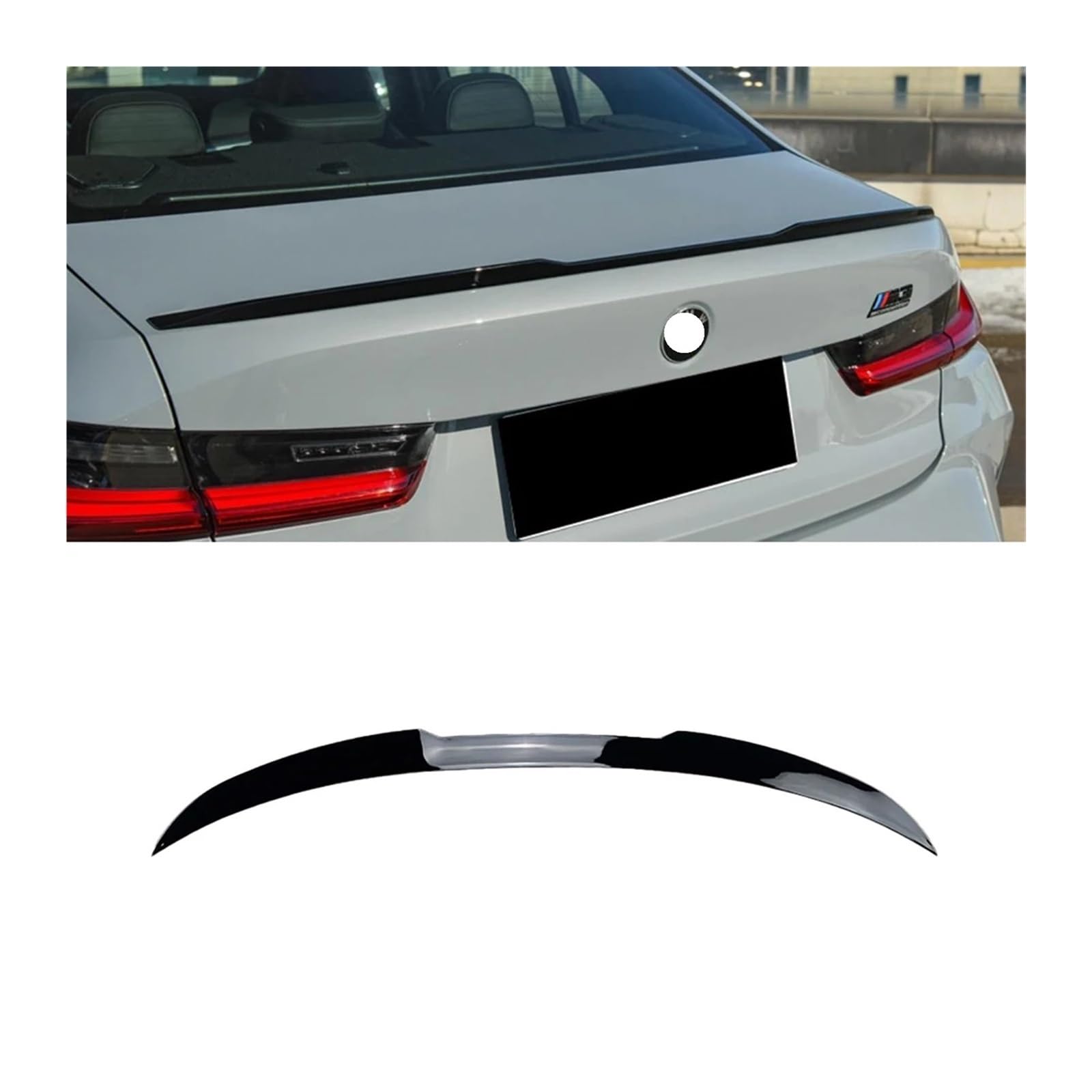 Rear Trunk Tail Wing Spoiler Body Kit Accessories Compatible for BMW 3 Series G20 320i 325i 330i 2019+ M3(Bright Black) von BRANISLVV