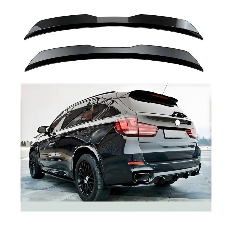 Rear Wing Roof Lip Spoiler ABS Tail Wing Lip Spoiler Car Accessories Compatible for BMW X5 F15 X5 E53 G05 F20 Hatchback Universal Car(Glossy Black) von BRANISLVV