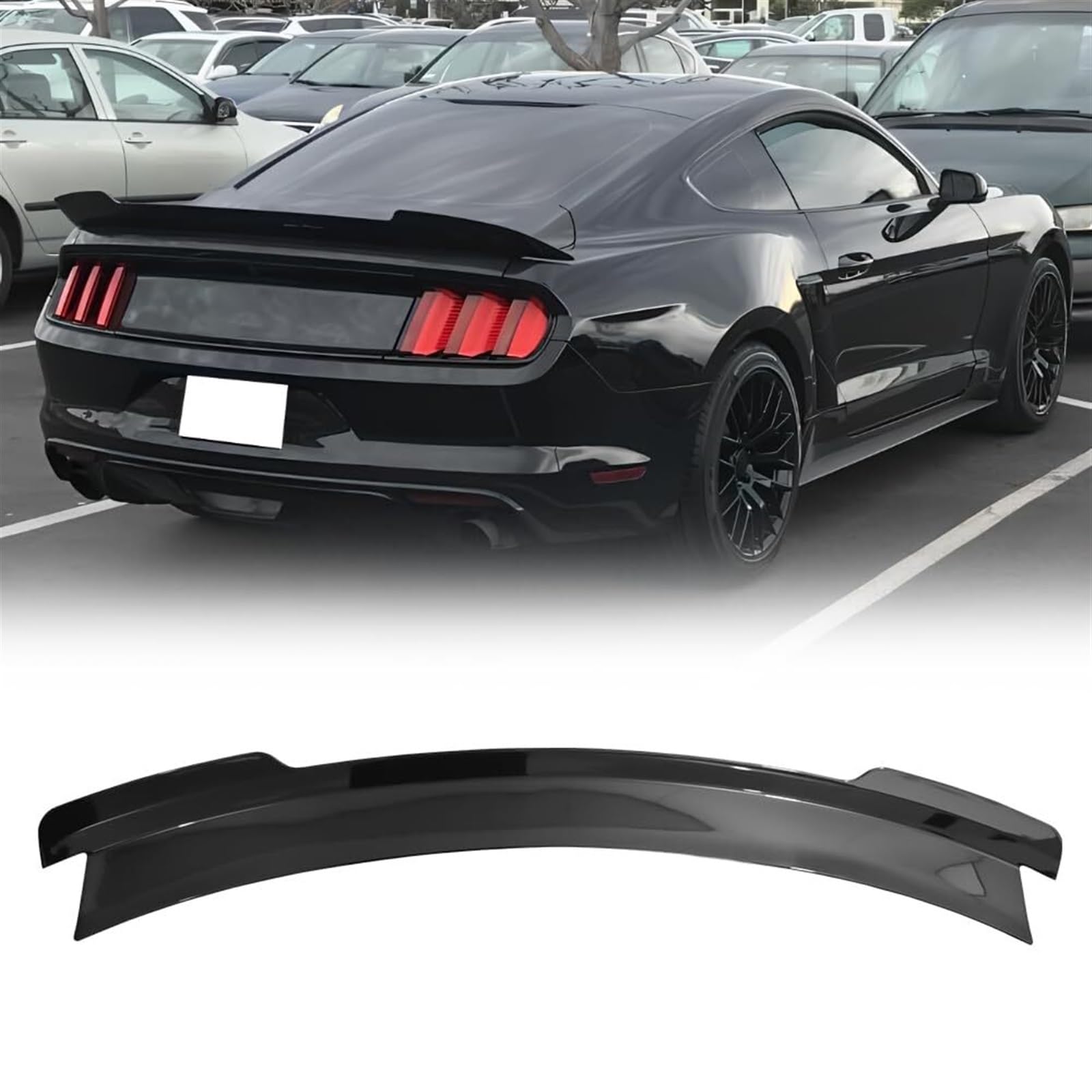 Trunk Spoiler Rear Trunk Tail Lid Spoiler Wing Compatible for Mustang Coupe & Convertible 2015-2023(Glossy black) von BRANISLVV
