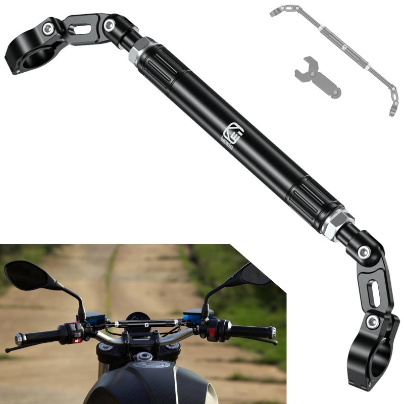 BRCOVAN Motorrad-Querstange, Aluminiumlegierung, längenverstellbar, Motorrad-Lenkerverlängerung, Motorrad-Balance-Verstärkungshebel, passend für Lenker mit 22 mm Durchmesser von BRCOVAN