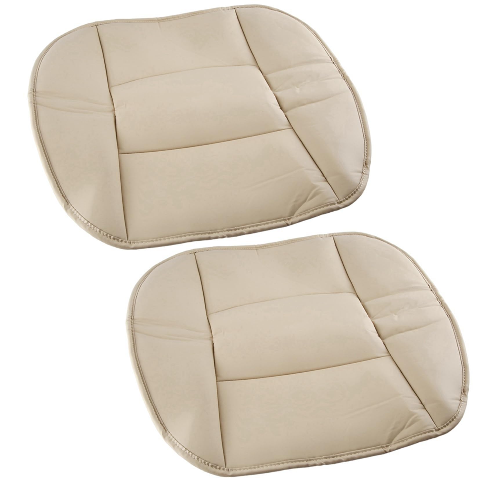 BRCUAT 2X Autositzbezug Sitzbezug Sitzkissen Auto Innenraum Universal Beige von BRCUAT