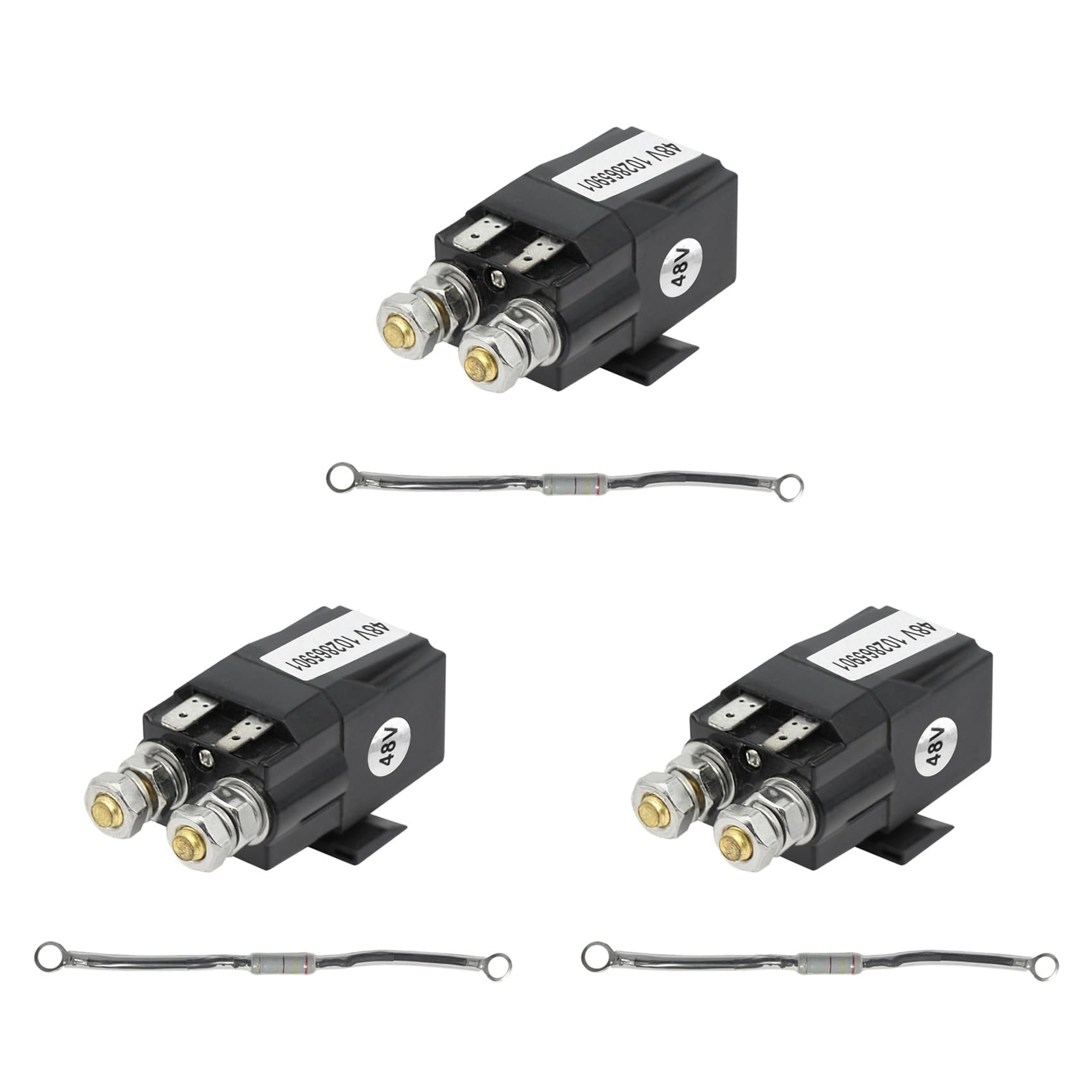 BRCUAT 3X Relais Widerstand für Club Car Golf Cart 48 Volt Solenoid & Vorgänger 102865901 1014947 von BRCUAT