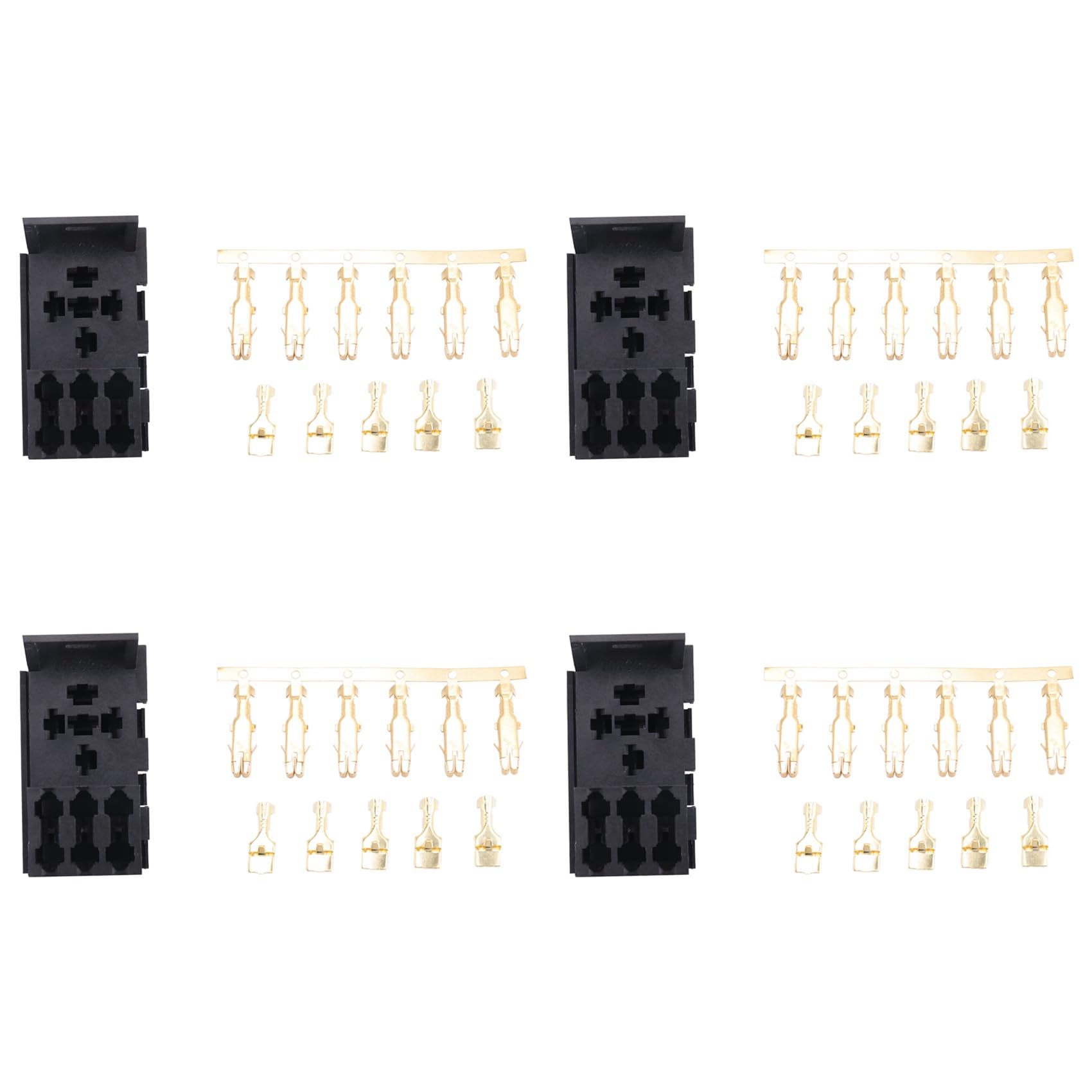 BRCUAT 4X für Auto Rv Yacht Relais & 3 Sicherungs Sockel Kit - 4, 5 Pin & Flasher Relais ATO Sicherungs Halter Sockel Box von BRCUAT