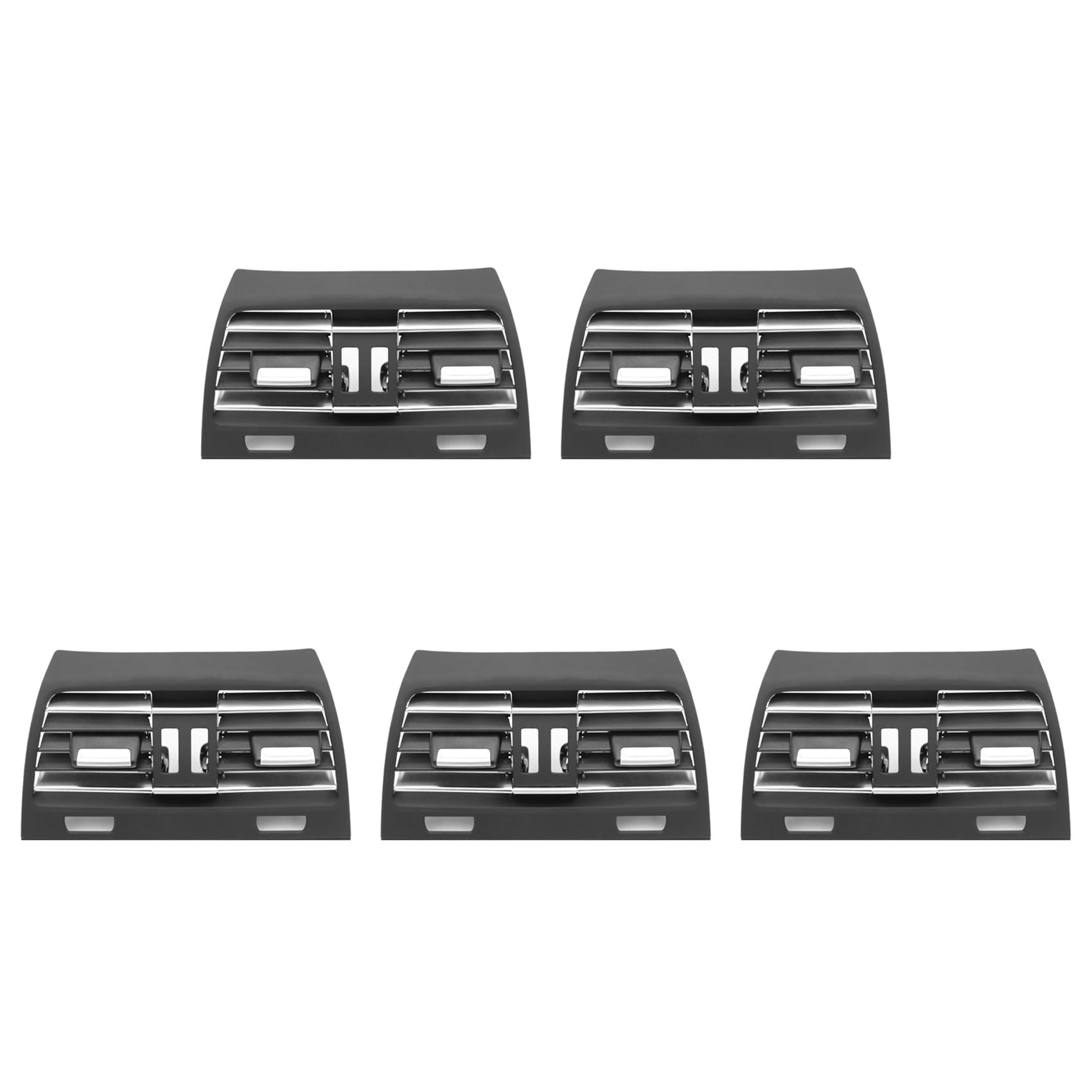 BRCUAT 5X Auto Hinten Mittel Konsole Vent Panel Outlet KüHlergrill Abdeckung Frische AC Air Vent KüHlergrill Abdeckung für F01 F02 750I 750Li 2009-2015 von BRCUAT