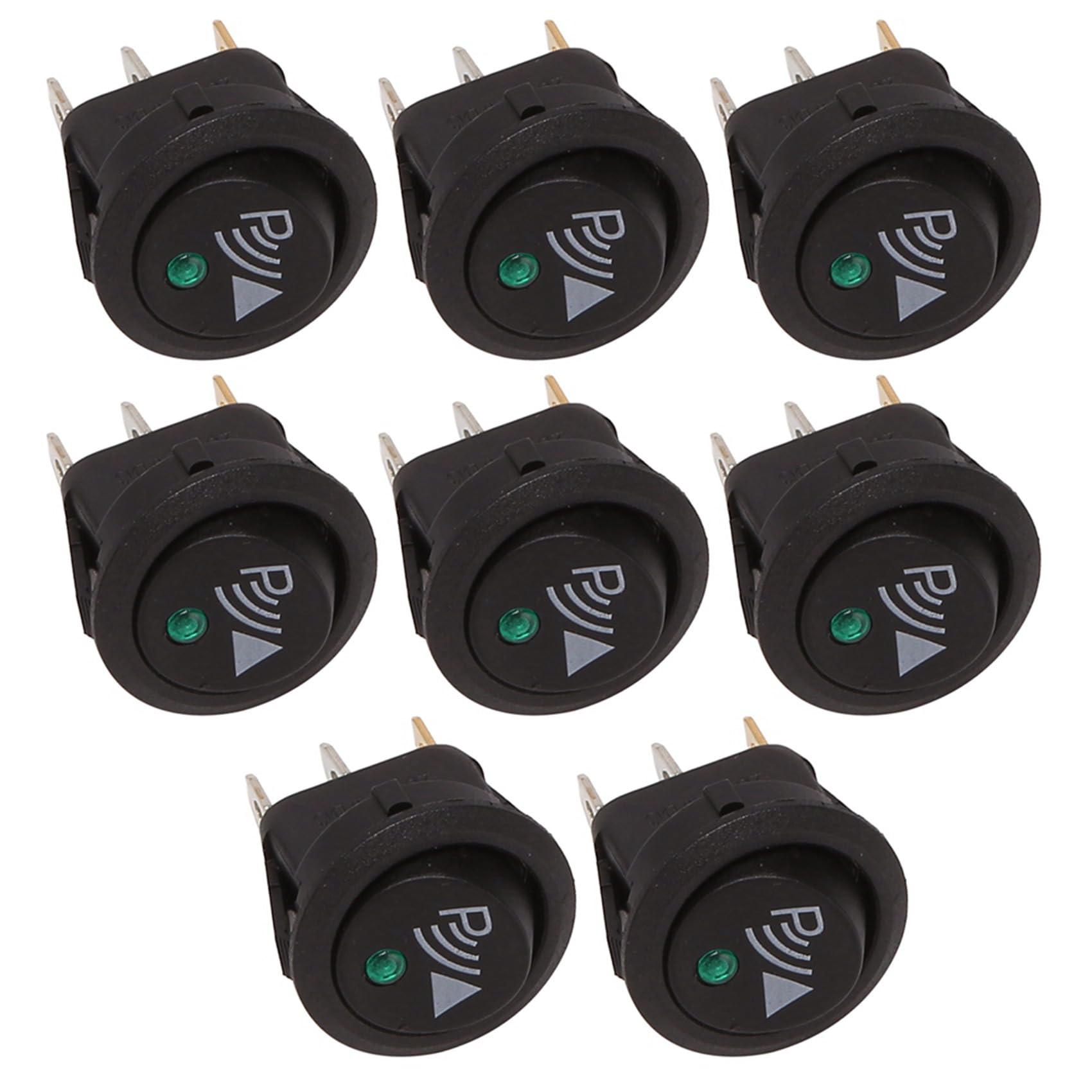 BRCUAT 8X Runde 3 Pin Rocker/Parkplatz Aus-Schalter Sensor Walk Hinten Vorne Hinten von BRCUAT